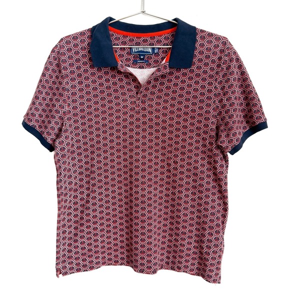 Vilebrequin Polo Shirt Medium Anchor Print Regular Fit Short Sleeve - Picture 1 of 9